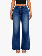 Dark Blue BBL Curve Wide-Leg Jeans — vertical format