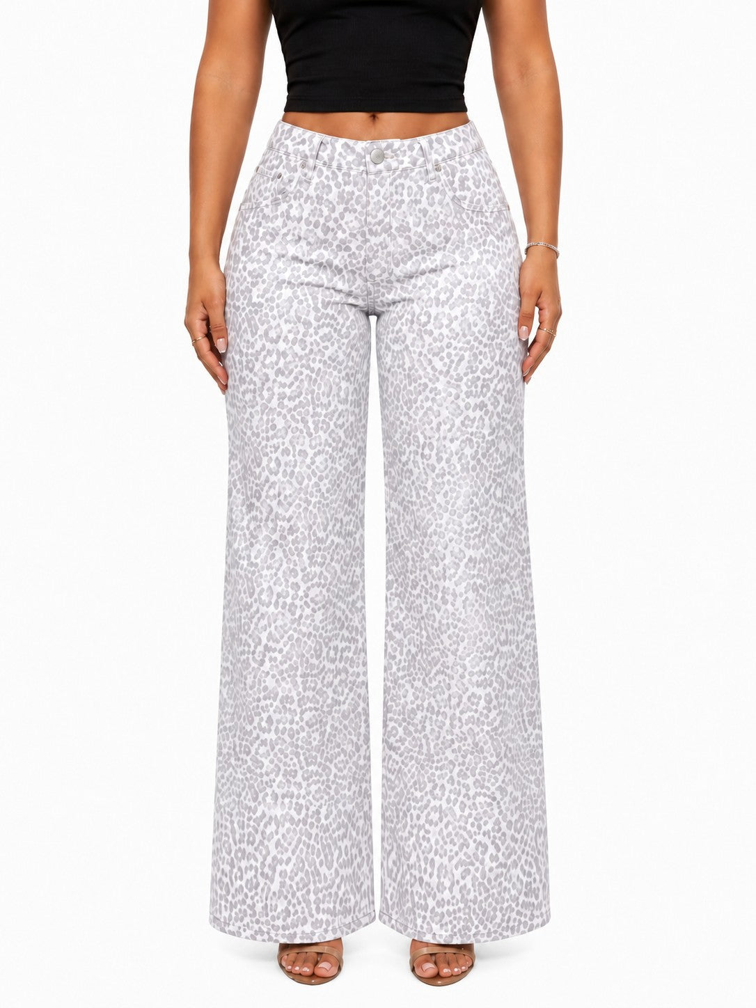 Leopard BBL Curve Wide-Leg Jeans — vertical format