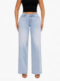 Light Blue BBL Curve Jeans, full-length front — vertical format